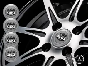 Domed Sticker Style Luxury Rim Logos